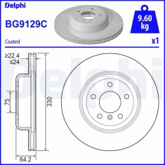 DELPHI BG9129C Disc frana
