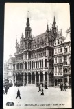 carte postala Belgia 1922, palatul regal, piata , stampila speciala Expozitie