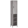 Dulap inalt, gri sonoma, 34,5x34x180 cm, lemn prelucrat