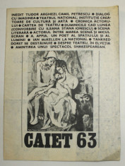 TEATRUL NATIONAL BUCURESTI , CAIET , NR. 63 , STAGIUNEA 1982 - 1983 foto