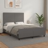 VidaXL Cadru de pat cu tăblie, gri, 140x200 cm, piele ecologică 3125455