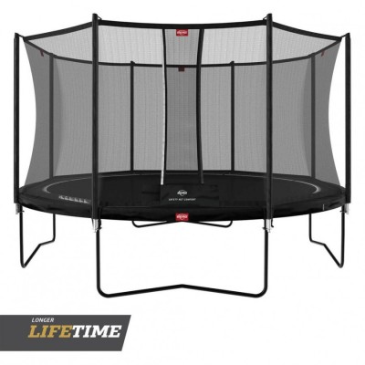 Trambulina Berg Favorit Regular Neagra cu plasa Comfort 430 foto