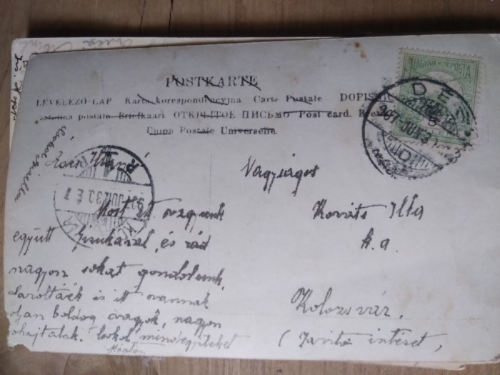 Ilustrata circulatie AustroUngaria teritori Romania Temesvar Timisora