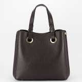 Geanta cafeniu inchis medie din piele naturala 8916 129