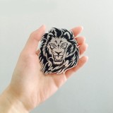 Emblema auto model &quot;LION&quot;, reliefata 3D, dimensiune 6 x 7 cm, AVEX