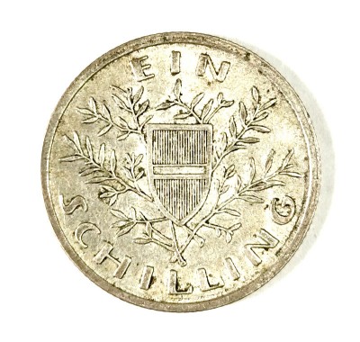 AUSTRIA 1 SCHILLING 1925 ARGINT CU PATINA NECURATATA XF AUNC foto