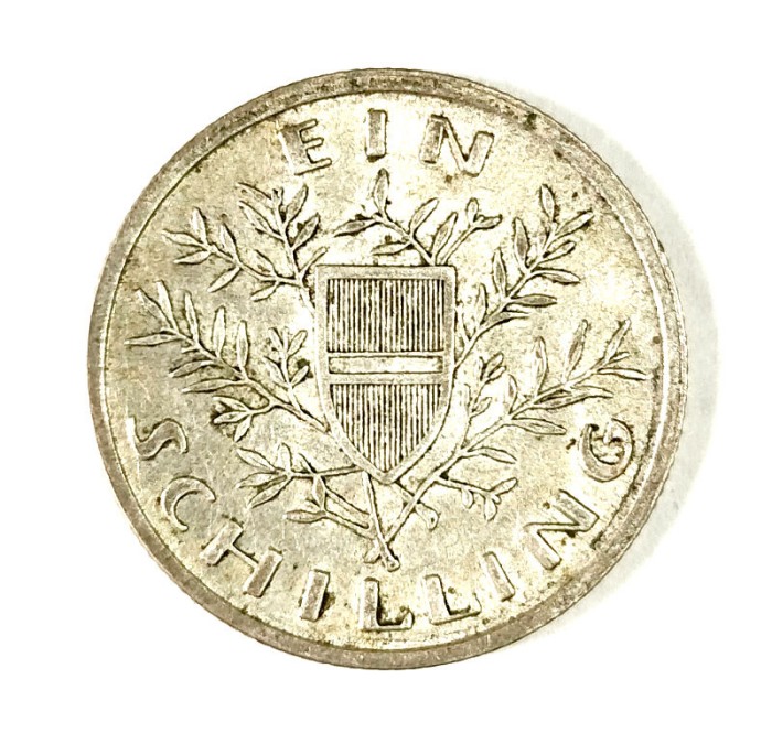 AUSTRIA 1 SCHILLING 1925 ARGINT CU PATINA NECURATATA XF AUNC