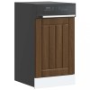 VidaXL Panou pentru mașină de spălat vase &quot;Lucca&quot; lemn stejar maro 853894