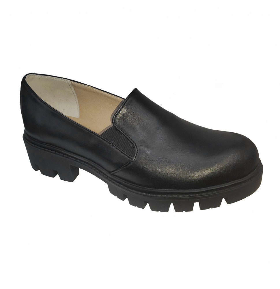 Pantofi dama negri cu talpa groasa din piele naturala 36-40, 37 - 39,  Negru, Cu platforma | Okazii.ro