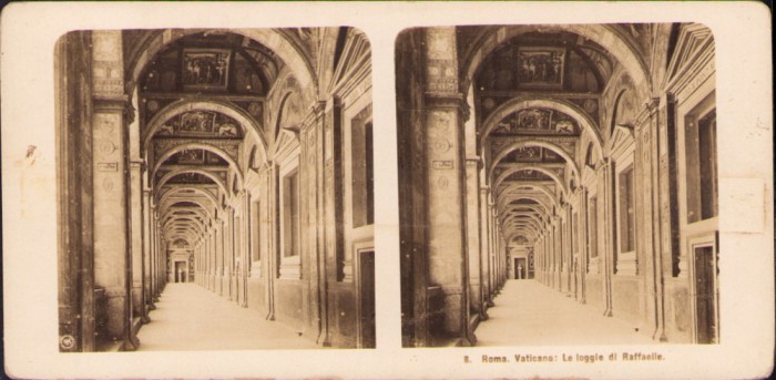 ST81N Roma, Vaticano, Le loggie di Raffaelle, stereoscopic photo