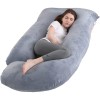 Perna Gravide si Alaptare 3 in 1, Multifunctionala, Sustinere pentru Burta, Spate, Solduri, Picioare, Bebelus, Relaxare, Husa detasabila, Gri - Gray