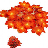 Ghirlanda luminoasa decorativa 2M cu 10 frunză LED &icirc;n formă de arțar Culoare Roșu, Oem