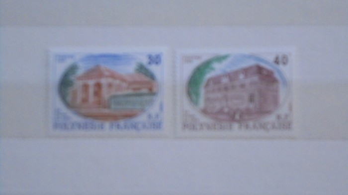 POLINEZIA FRANCEZA - CLADIRI VECHI COLONIALE - 1989 - MI 2 EURO - NECIRCULATE.