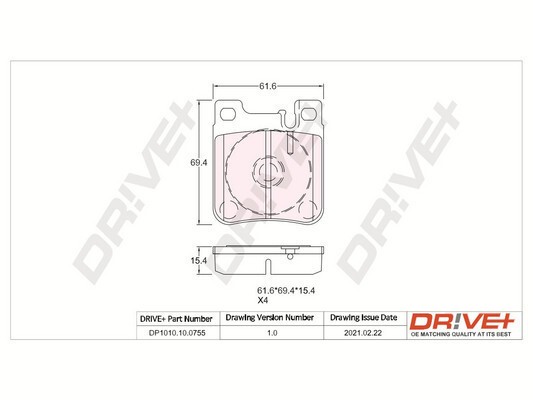Dr!ve+ DP1010.10.0755 set placute frana,frana disc