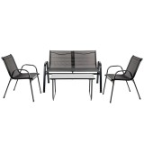 Cumpara ieftin Set mobilier de grădină Lorca 4+1 negru