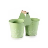 Cumpara ieftin Ghiveci flori metal verde 22x11x17H