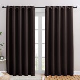 Set doua draperii semi-blackout, maro wenge
