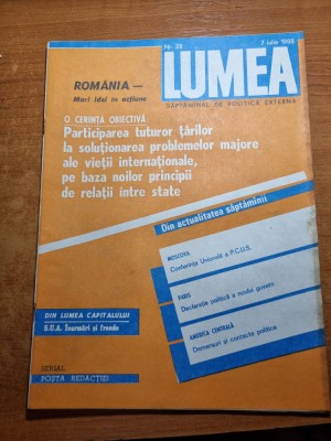 revista lumea 7 iulie 1988 foto