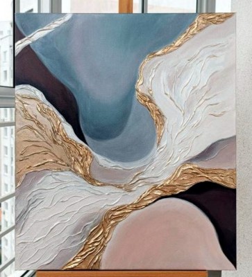 Tablou abstract modern pictat albastru Picturi de vanzare Tablouri de vanzare foto