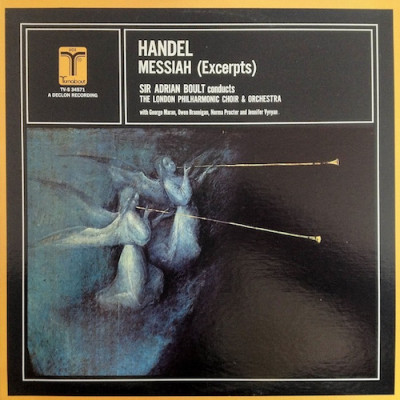 Vinil LP Handel - Adrian Boult Conducts &amp;lrm;&amp;ndash; Messiah (Excerpts) (M) NOU SIGILAT ! foto