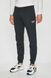 EA7 Emporio Armani Pantaloni bărbați, culoarea albastru marin, material neted