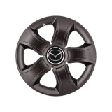 Set 4 Capace Roti 15 inchi (R15) Bis Negru, Compatibile Cu Mazda, Autohelix MSA