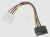 Cablu SATA HDD cu Clips Metalic la Molex 4 Pin Tata Delock 60120
