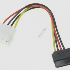 CABLU SATA HDD CU CLIPS METALIC > MOLEX 4 PIN TATA 60120 DELOCK