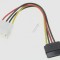 CABLU SATA HDD CU CLIPS METALIC &gt; MOLEX 4 PIN TATA 60120 DELOCK