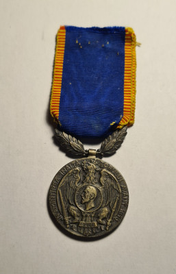 Medalia Avantul Tarii 1913 Regele Carol I Piesa Frumoasa foto