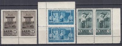 ROMANIA 1934 LP 106 MUNCA NOASTRA ROMANEASCA - LNFR PERECHE SERII MNH foto