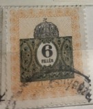 Timbre Austroungaria 1898 6 Filler