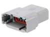 Conector cablu-cablu ATM tată 12 pini gri IP67
