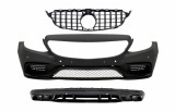 Bara Fata cu Grila si Difuzor MERCEDES C-Class W205 S205 (2014-2018) C63 Design Negru Performance AutoTuning, KITT