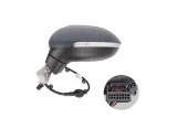 Oglinda exterioara Volkswagen Passat (B8), 08.2014-, Stanga, reglare electrica; grunduit; incalzita; geam asferic; cromat; 8 pini/2 conectori; cu sem