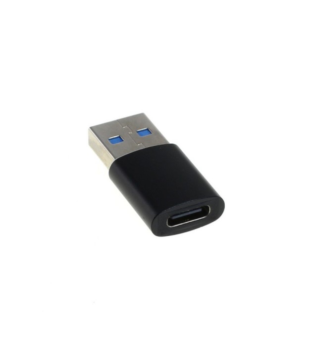 Adaptor OTB Slim compatibil cu USB-A 3.0 mascul la USB Tip-C (USB-C) femelă - Negru