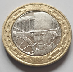 2 pounds / lire 2006 Marea Britanie, Isambard Kingdom Brunel foto