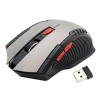 Mouse Gaming Wireless AVEX, 1600 DPI, Optic, Silver, Ergonomic, 5 Butoane, Wireless 2.4 GHz, Baterii, Gaming/Office