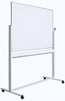 Tabla Alba Magnetica, Dubla Fata, Rotativa, 100 X 180 Cm, Pe Stand Mobil, Profil Aluminiu, Optima foto