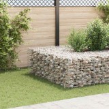 VidaXL Strat &icirc;nălțat cub gabion, 60 x 60 x 60 cm, s&acirc;rmă de oțel