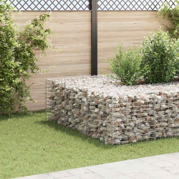 vidaXL Strat &icirc;nălțat cub gabion, 60 x 60 x 60 cm, s&acirc;rmă de oțel