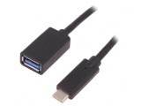 Cablu USB 3.0 USB A la USB C 0,25m, QOLTEC