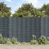 Paravane de gradina, 10 buc., negru, 252,5x19 cm, PVC GartenMobel Dekor, vidaXL