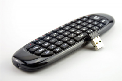 Telecomanda Multifunctionala , cu Air Mouse si Tastatura Full Qwerty pentru Smart TV, Android TV, PC, Mac, Proiector, TV box foto