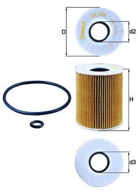 MAHLE OX 203D Filtru ulei foto