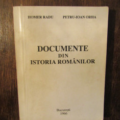 Documente din istoria românilor - Homer Radu, Petru-Ioan Orha