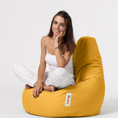 Fotoliu puf, Bean Bag, Ferndale Drop L, 80 x 80 cm, poliester impermeabil, galben