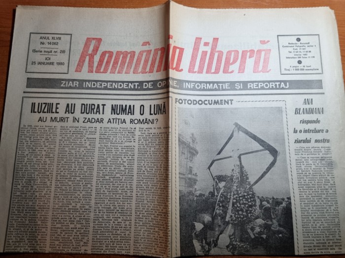 romania libera 25 ianuarie 1990-iluziile au durat numai o luna