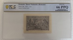 1 leu 1920 PCGS66 UNC bancnota gradata