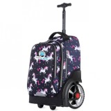 Troler scolar KidsCare Uniconi Navy, 51 cm, Bleumarin, roti mari, maner telescopic, material hidrofug